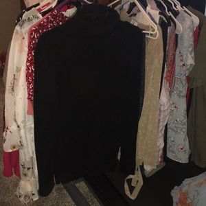 Black turtleneck sweater